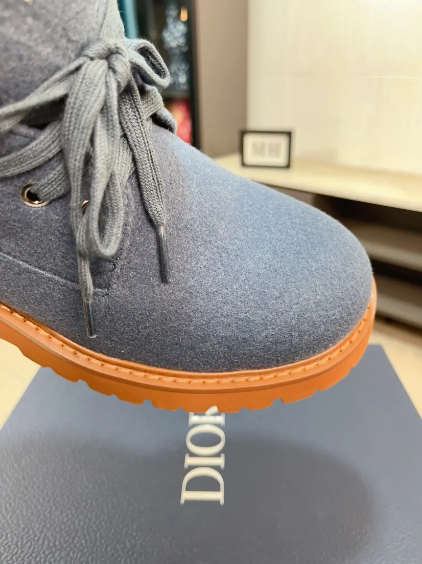 Men's shoes 💰580🌹🌹[Dior] Dior's new high-top imported nubuck leather ➕ cowhide lining, designed by European and American masters, perfect shape to create counter quality, solid color raw and wear-resistant outsole, original quality, unique and beautiful design, super versatile and very comfortable. High-end without losing taste, fashionable, cold-proof and warm! Absolute focus 39-44 size 38 45 customized